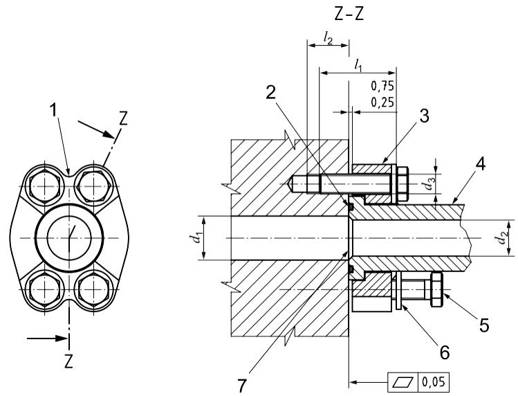 Chart of SAE Flange Clamps ISO 6162-1