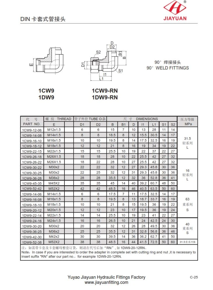 Metric txiv neej weld luj tshib raj fittings